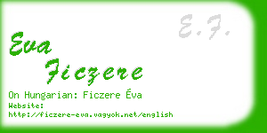 eva ficzere business card