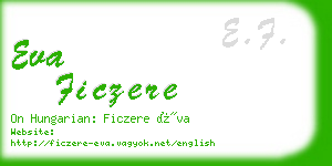 eva ficzere business card